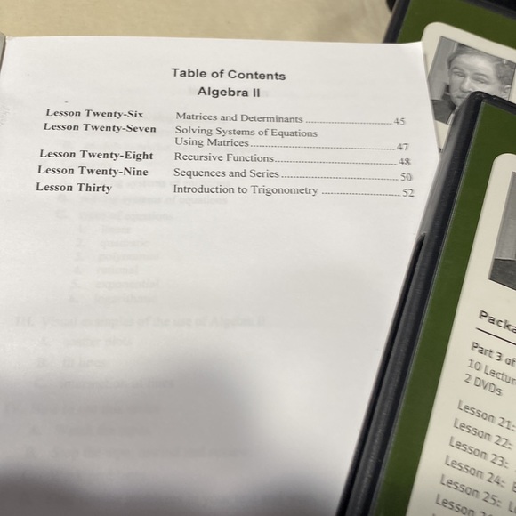 Algebra 2 Video course - Picture 8 of 8